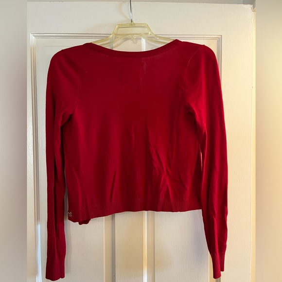Hollister sweater in red. Button up. - Picture 3 of 3